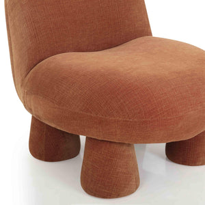 TOV Furniture Stomp Upcycled Chenille Accent Chair - Cozy, Stylish Seating with Sculptural Design for Any Room Rust TOV-S54570