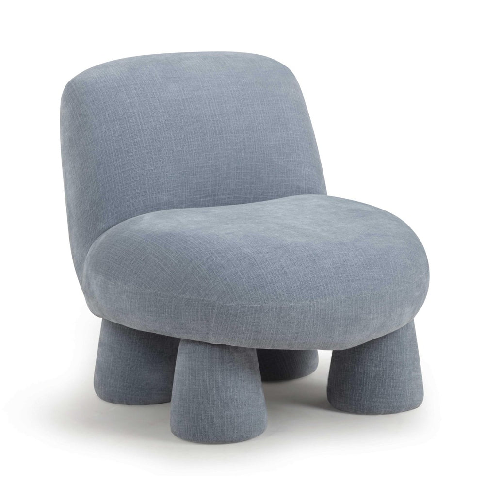 TOV Furniture Stomp Upcycled Chenille Accent Chair - Cozy, Stylish Seating with Sculptural Design for Any Room Blue TOV-S54572