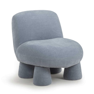 TOV Furniture Stomp Upcycled Chenille Accent Chair - Cozy, Stylish Seating with Sculptural Design for Any Room Blue TOV-S54572