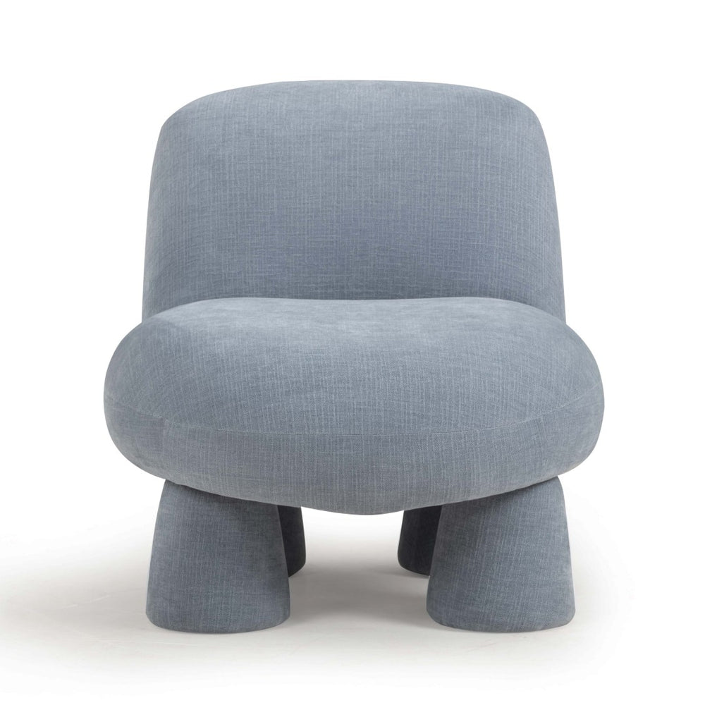 TOV Furniture Stomp Upcycled Chenille Accent Chair - Cozy, Stylish Seating with Sculptural Design for Any Room Blue TOV-S54572