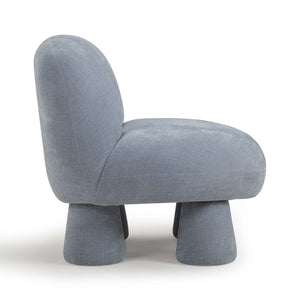 TOV Furniture Stomp Upcycled Chenille Accent Chair - Cozy, Stylish Seating with Sculptural Design for Any Room Blue TOV-S54572