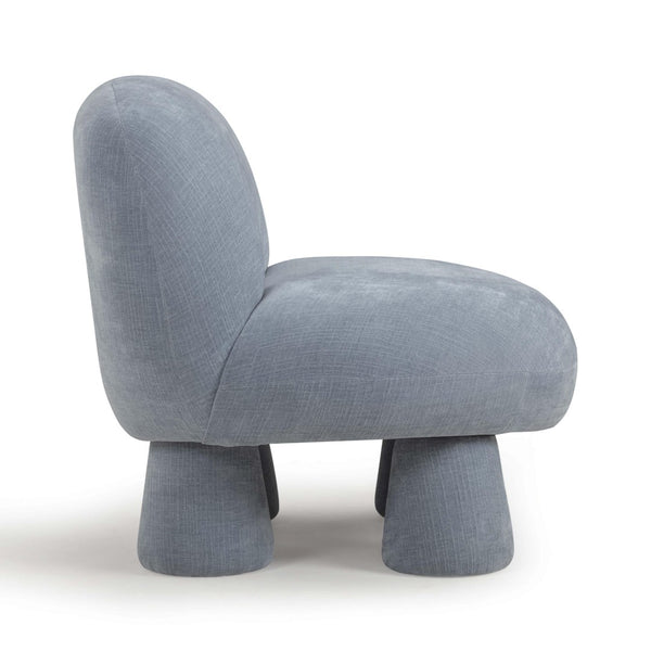 TOV Furniture Stomp Upcycled Chenille Accent Chair - Cozy, Stylish Seating with Sculptural Design for Any Room Blue TOV-S54572