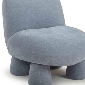 TOV Furniture Stomp Upcycled Chenille Accent Chair - Cozy, Stylish Seating with Sculptural Design for Any Room Blue TOV-S54572