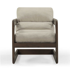 TOV Furniture Palma Textured Weave Accent Chair - Retro Cantilever Design for Stylish Comfort in Any Space Cream TOV-S54582