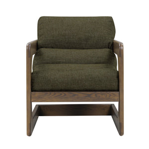 TOV Furniture Palma Textured Weave Accent Chair - Retro Cantilever Design for Stylish Comfort in Any Space Forest Green TOV-S54583