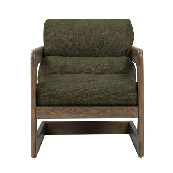 TOV Furniture Palma Textured Weave Accent Chair - Retro Cantilever Design for Stylish Comfort in Any Space Forest Green TOV-S54583