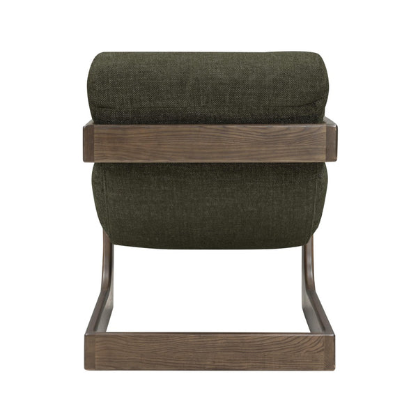 TOV Furniture Palma Textured Weave Accent Chair - Retro Cantilever Design for Stylish Comfort in Any Space Forest Green TOV-S54583