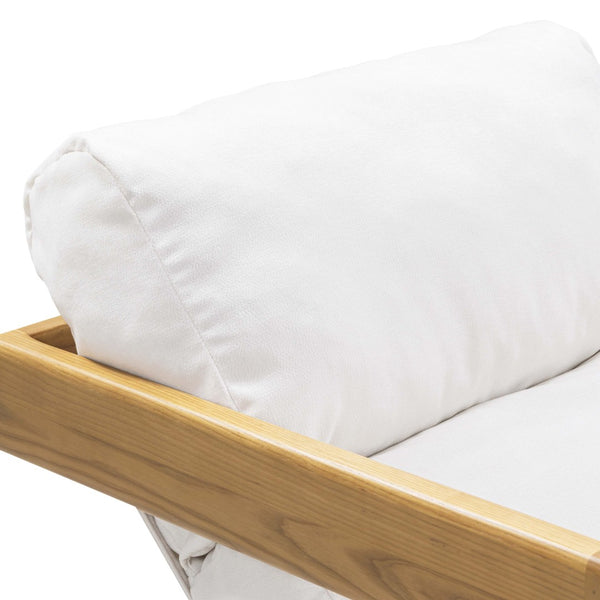 TOV Furniture Palma Upcycled Fabric Accent Chair - Stylish Retro Comfort with Durable, Eco-Friendly Design Cream TOV-S54584