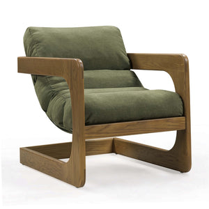 TOV Furniture Palma Upcycled Fabric Accent Chair - Stylish Retro Comfort with Durable, Eco-Friendly Design Green TOV-S54585