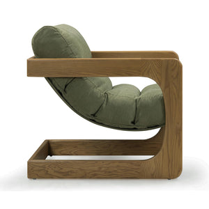 TOV Furniture Palma Upcycled Fabric Accent Chair - Stylish Retro Comfort with Durable, Eco-Friendly Design Green TOV-S54585