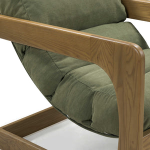 TOV Furniture Palma Upcycled Fabric Accent Chair - Stylish Retro Comfort with Durable, Eco-Friendly Design Green TOV-S54585