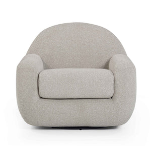 TOV Furniture Tiago Warm Grey Boucle Swivel Chair - Modern Comfort, 360-Degree Movement, Stylish Accent for Any Room TOV-S54589