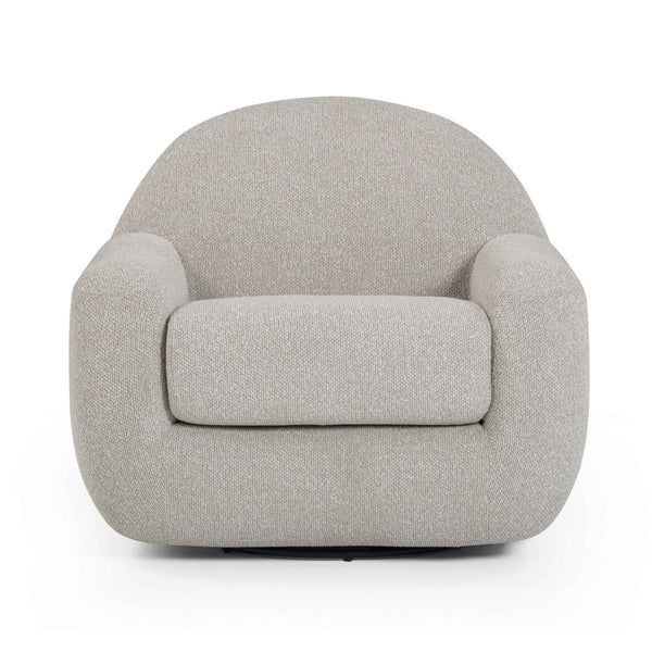 TOV Furniture Tiago Warm Grey Boucle Swivel Chair - Modern Comfort, 360-Degree Movement, Stylish Accent for Any Room TOV-S54589