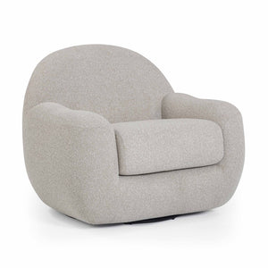TOV Furniture Tiago Warm Grey Boucle Swivel Chair - Modern Comfort, 360-Degree Movement, Stylish Accent for Any Room TOV-S54589