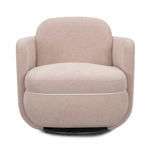 TOV Furniture Wolfie Chenille Swivel Chair - Modern Accent Seating with 360° Base for Cozy Comfort and Style Pink TOV-S54590
