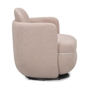 TOV Furniture Wolfie Chenille Swivel Chair - Modern Accent Seating with 360° Base for Cozy Comfort and Style Pink TOV-S54590