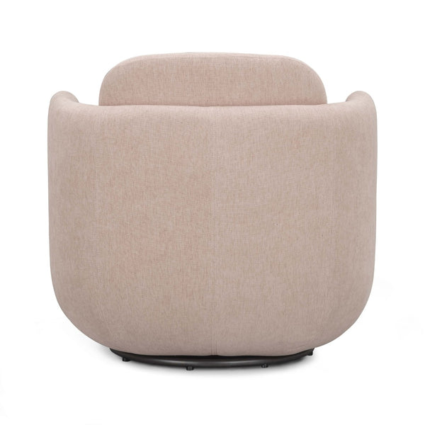 TOV Furniture Wolfie Chenille Swivel Chair - Modern Accent Seating with 360° Base for Cozy Comfort and Style Pink TOV-S54590