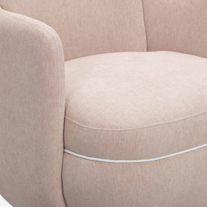 TOV Furniture Wolfie Chenille Swivel Chair - Modern Accent Seating with 360° Base for Cozy Comfort and Style Pink TOV-S54590
