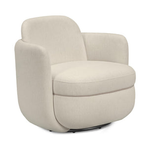 TOV Furniture Wolfie Chenille Swivel Chair - Modern Accent Seating with 360° Base for Cozy Comfort and Style Cream TOV-S54591