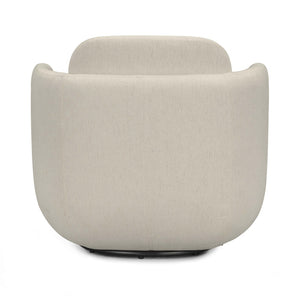 TOV Furniture Wolfie Chenille Swivel Chair - Modern Accent Seating with 360° Base for Cozy Comfort and Style Cream TOV-S54591