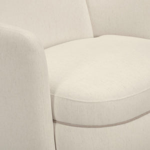 TOV Furniture Wolfie Chenille Swivel Chair - Modern Accent Seating with 360° Base for Cozy Comfort and Style Cream TOV-S54591
