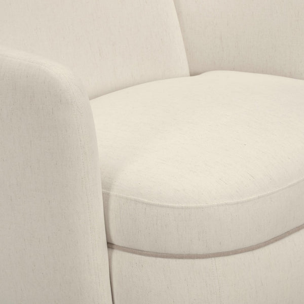 TOV Furniture Wolfie Chenille Swivel Chair - Modern Accent Seating with 360° Base for Cozy Comfort and Style Cream TOV-S54591