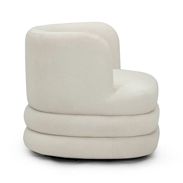 TOV Furniture Astor Faux Mohair Swivel Lounge Chair - Timeless Comfort for Hotels, Lobbies, and Upscale Homes Cream TOV-S54596
