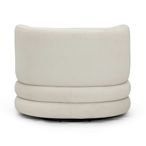 TOV Furniture Astor Faux Mohair Swivel Lounge Chair - Timeless Comfort for Hotels, Lobbies, and Upscale Homes Cream TOV-S54596