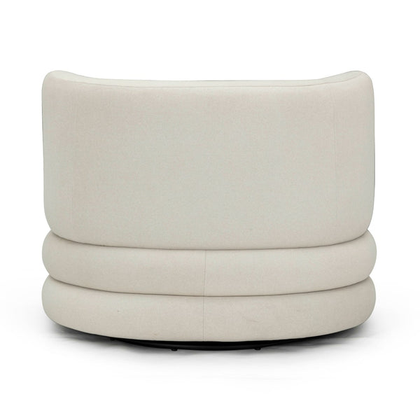 TOV Furniture Astor Faux Mohair Swivel Lounge Chair - Timeless Comfort for Hotels, Lobbies, and Upscale Homes Cream TOV-S54596