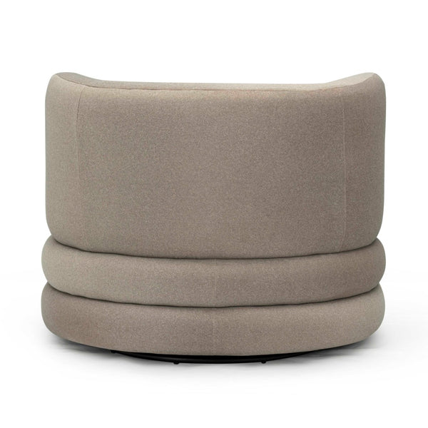 TOV Furniture Astor Faux Mohair Swivel Lounge Chair - Timeless Comfort for Hotels, Lobbies, and Upscale Homes Taupe TOV-S54597