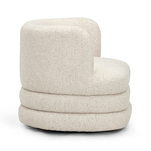 TOV Furniture Astor Swivel Lounge Chair - Durable Boucle Upholstery, 360-Degree Functionality & Lasting Comfort Cream TOV-S54598