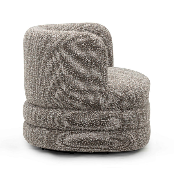 TOV Furniture Astor Swivel Lounge Chair - Durable Boucle Upholstery, 360-Degree Functionality & Lasting Comfort Heathered Grey TOV-S54599