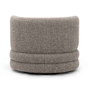 TOV Furniture Astor Swivel Lounge Chair - Durable Boucle Upholstery, 360-Degree Functionality & Lasting Comfort Heathered Grey TOV-S54599