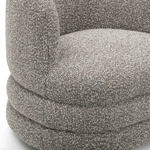 TOV Furniture Astor Swivel Lounge Chair - Durable Boucle Upholstery, 360-Degree Functionality & Lasting Comfort Heathered Grey TOV-S54599