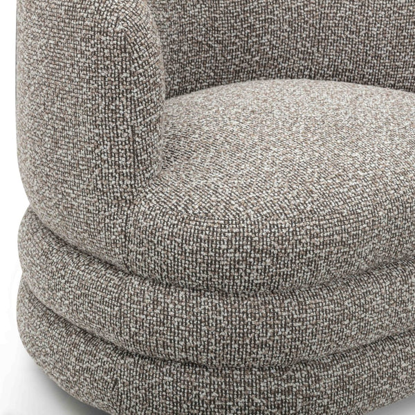 TOV Furniture Astor Swivel Lounge Chair - Durable Boucle Upholstery, 360-Degree Functionality & Lasting Comfort Heathered Grey TOV-S54599