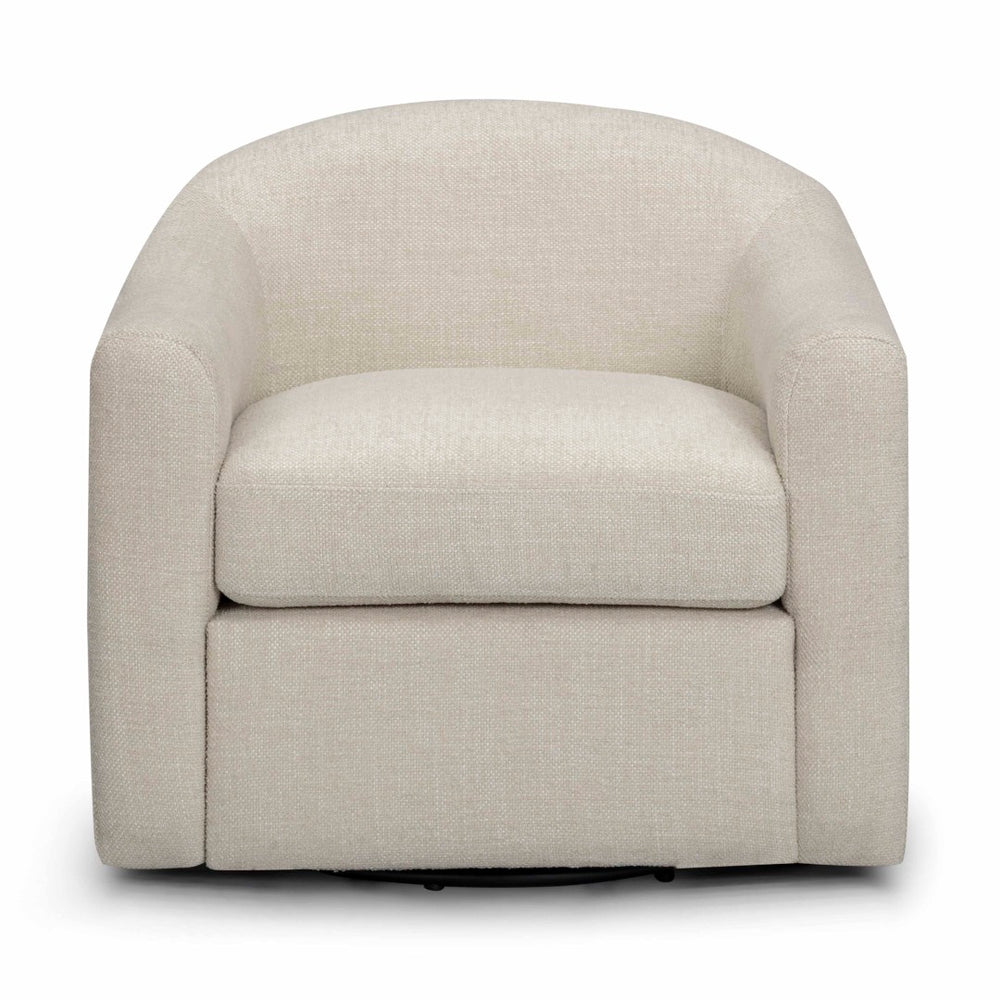 TOV Furniture Thao Basketweave Swivel Chair – Elegant Comfort with 360-Degree Movement for Stylish Living Spaces Cream TOV-S54603
