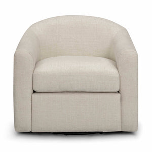 TOV Furniture Thao Basketweave Swivel Chair – Elegant Comfort with 360-Degree Movement for Stylish Living Spaces Cream TOV-S54603