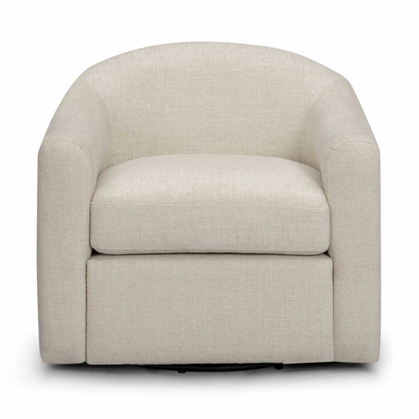 TOV Furniture Thao Basketweave Swivel Chair – Elegant Comfort with 360-Degree Movement for Stylish Living Spaces Cream TOV-S54603
