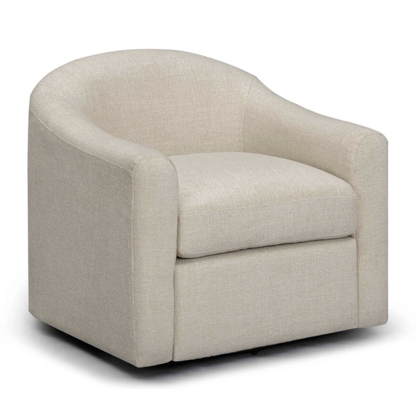 TOV Furniture Thao Basketweave Swivel Chair – Elegant Comfort with 360-Degree Movement for Stylish Living Spaces Cream TOV-S54603