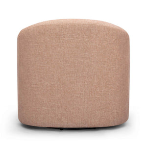 TOV Furniture Thao Basketweave Swivel Chair – Elegant Comfort with 360-Degree Movement for Stylish Living Spaces Blush TOV-S54604