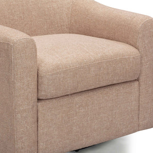 TOV Furniture Thao Basketweave Swivel Chair – Elegant Comfort with 360-Degree Movement for Stylish Living Spaces Blush TOV-S54604