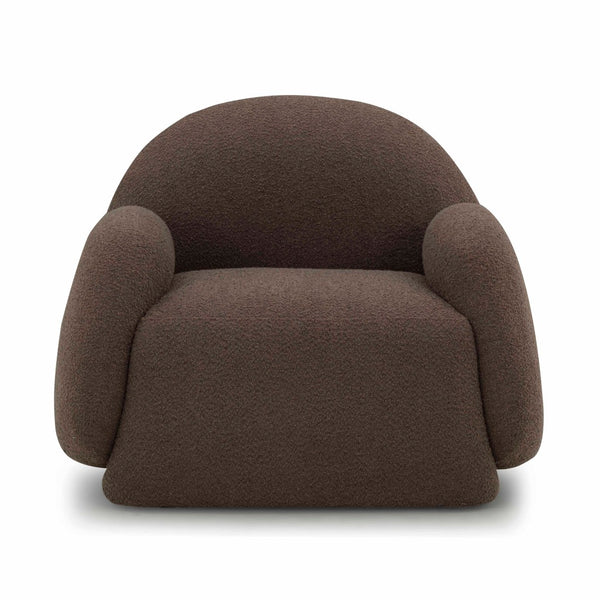 TOV Furniture Marius Boucle Accent Chair - Cozy Comfort Meets Contemporary Design for Stylish Living Spaces Brown TOV-S54619