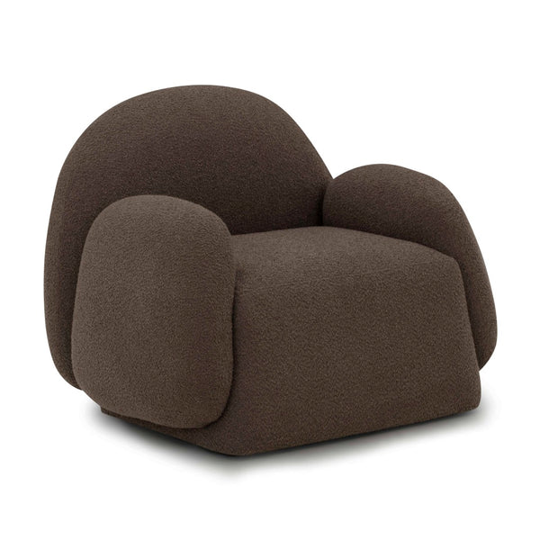 TOV Furniture Marius Boucle Accent Chair - Cozy Comfort Meets Contemporary Design for Stylish Living Spaces Brown TOV-S54619