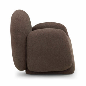 TOV Furniture Marius Boucle Accent Chair - Cozy Comfort Meets Contemporary Design for Stylish Living Spaces Brown TOV-S54619