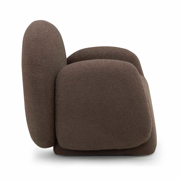 TOV Furniture Marius Boucle Accent Chair - Cozy Comfort Meets Contemporary Design for Stylish Living Spaces Brown TOV-S54619