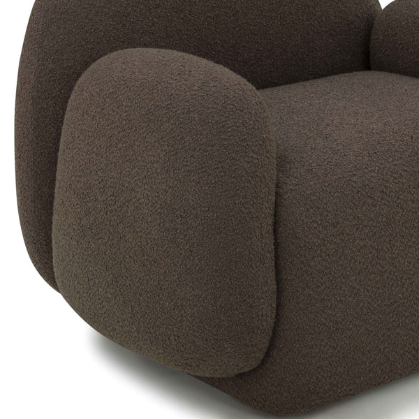 TOV Furniture Marius Boucle Accent Chair - Cozy Comfort Meets Contemporary Design for Stylish Living Spaces Brown TOV-S54619