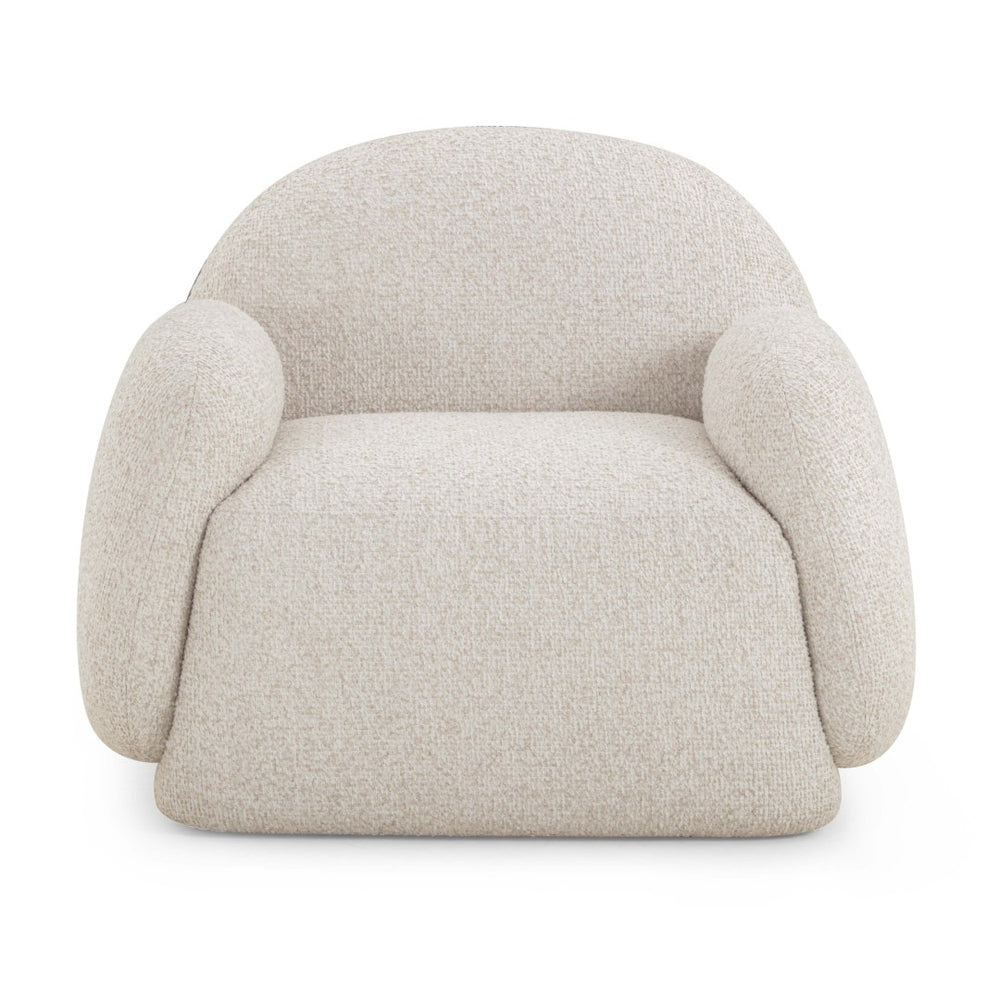 TOV Furniture Marius Boucle Accent Chair - Cozy Comfort Meets Contemporary Design for Stylish Living Spaces Cream TOV-S54620