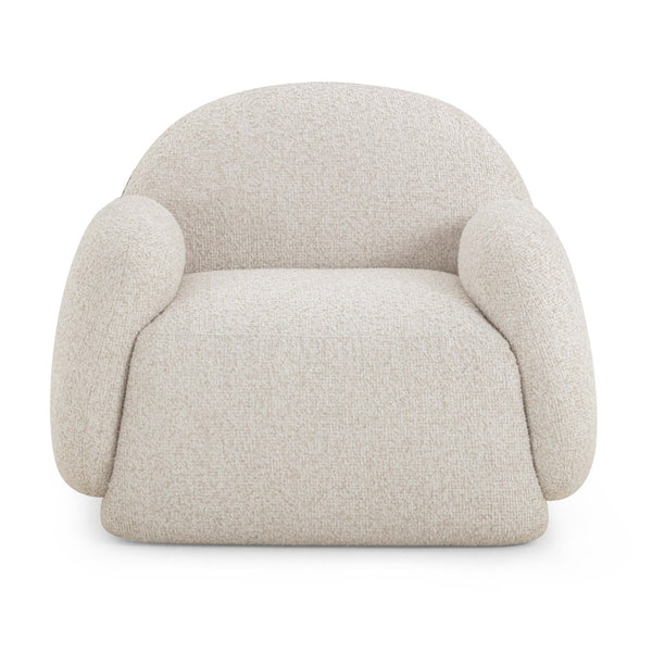 TOV Furniture Marius Boucle Accent Chair - Cozy Comfort Meets Contemporary Design for Stylish Living Spaces Cream TOV-S54620