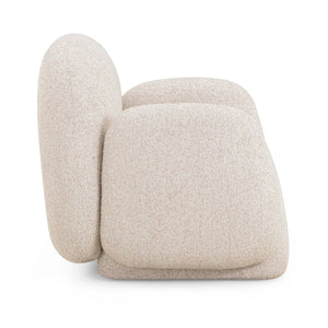 TOV Furniture Marius Boucle Accent Chair - Cozy Comfort Meets Contemporary Design for Stylish Living Spaces Cream TOV-S54620
