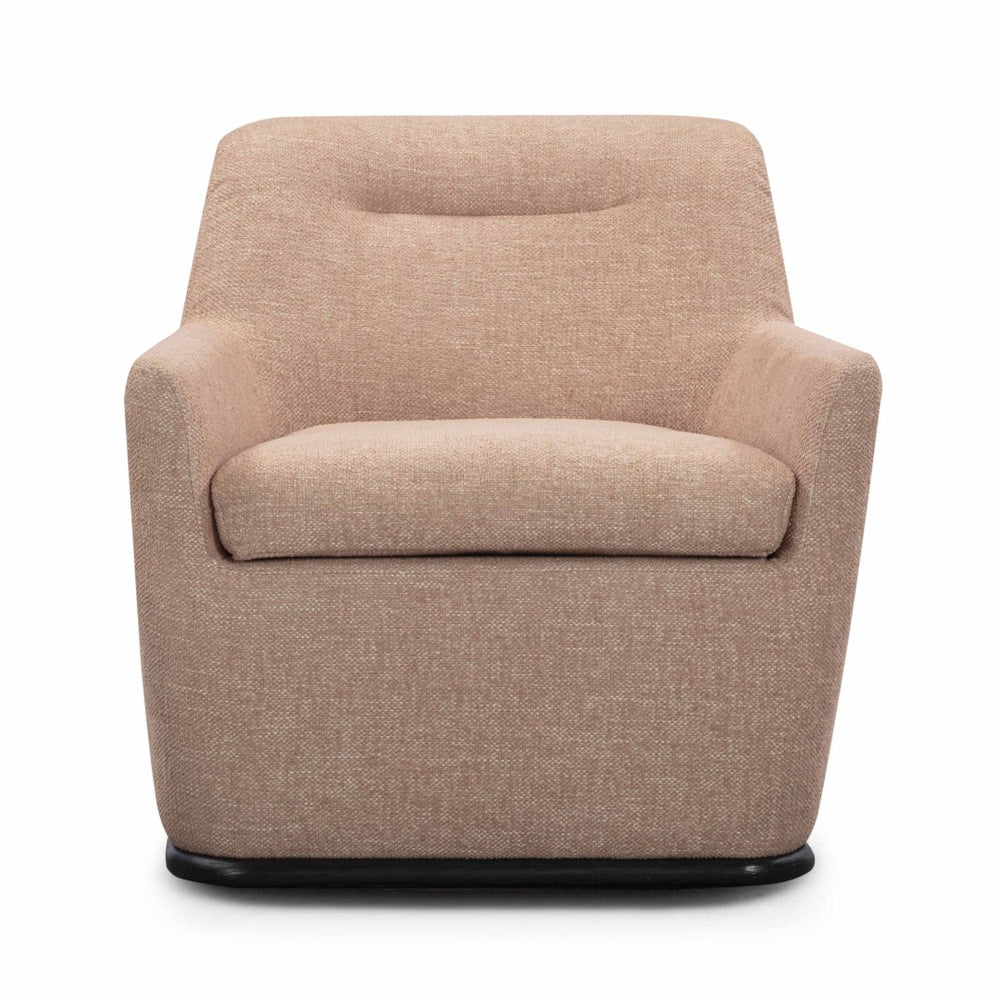 TOV Furniture Mado Peach Textured Fabric Swivel Accent Chair - Stylish Comfort for Living Rooms & Cozy Corners TOV-S54669